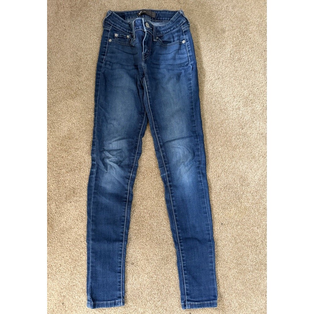 Womens Levis Jegging Blue Denim Jeans Size W24 L32 Excellent Condition